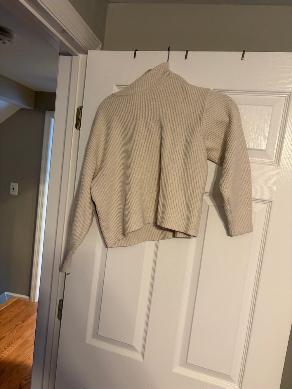 a new day Cream Ribbed Cowl Neck Sweater